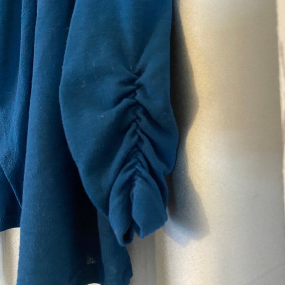 Faux Leather Teal Open Front Cardigan XL - Picture 7 of 7